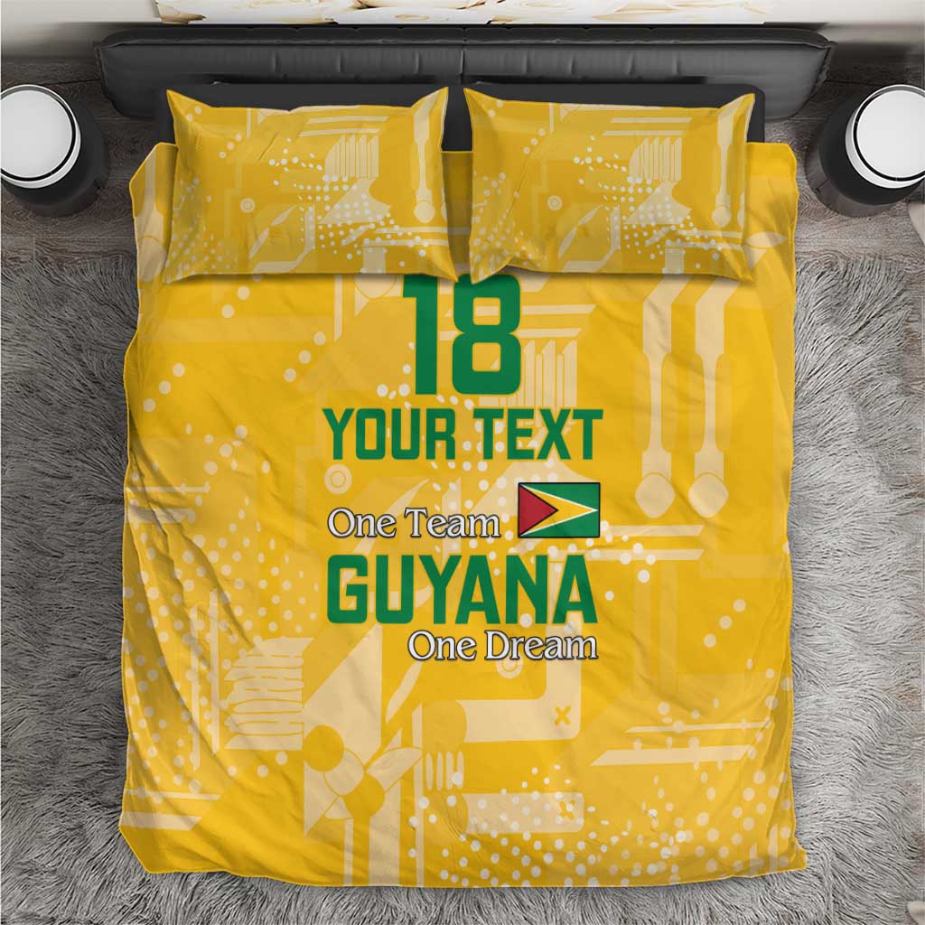 One Team One Game Guyana Football Custom Bedding Set Pride Of Guyana Green Version - African Pride