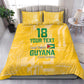 One Team One Game Guyana Football Custom Bedding Set Pride Of Guyana Green Version - African Pride