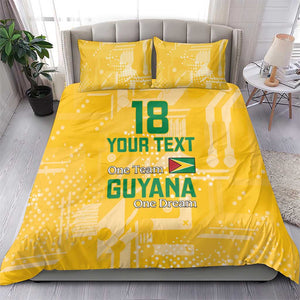 One Team One Game Guyana Football Custom Bedding Set Pride Of Guyana Green Version - African Pride