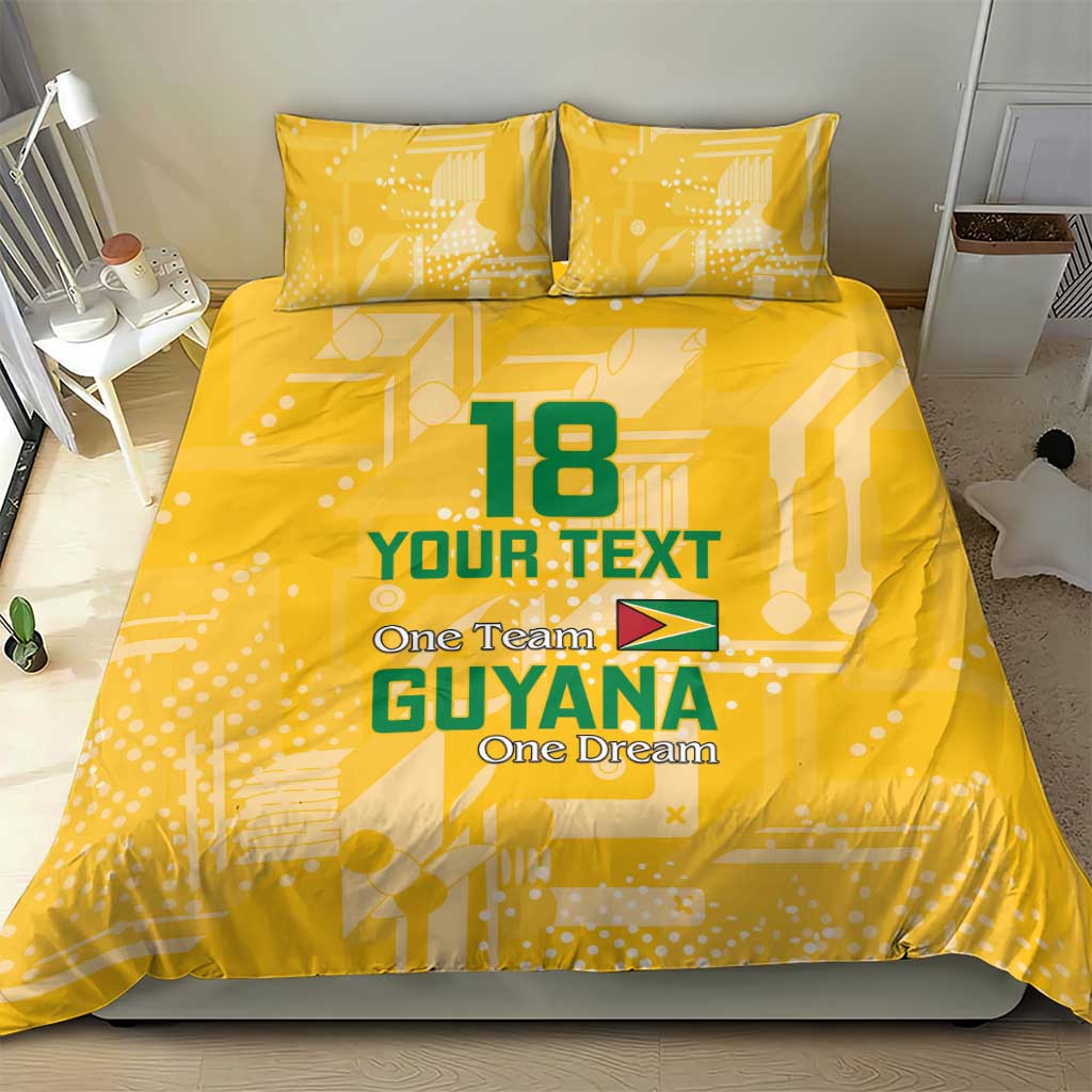 One Team One Game Guyana Football Custom Bedding Set Pride Of Guyana Green Version - African Pride