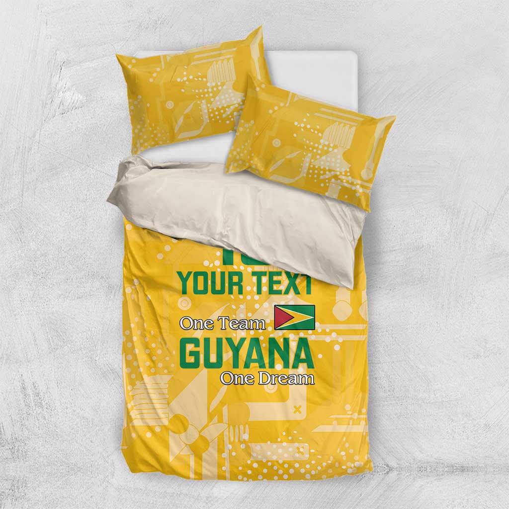 One Team One Game Guyana Football Custom Bedding Set Pride Of Guyana Green Version - African Pride