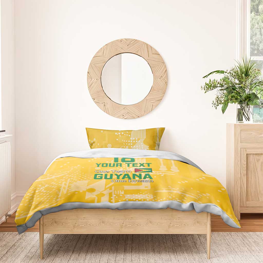 One Team One Game Guyana Football Custom Bedding Set Pride Of Guyana Green Version - African Pride