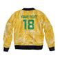 One Team One Game Guyana Football Custom Bomber Jacket Pride Of Guyana Green Version - African Pride