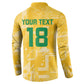 One Team One Game Guyana Football Custom Button Sweatshirt Pride Of Guyana Yellow Version