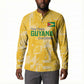 One Team One Game Guyana Football Custom Button Sweatshirt Pride Of Guyana Yellow Version