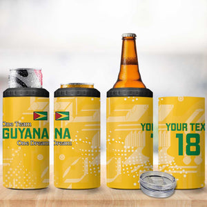 One Team One Game Guyana Football Custom 4 in 1 Can Cooler Tumbler Pride Of Guyana Green Version - African Pride