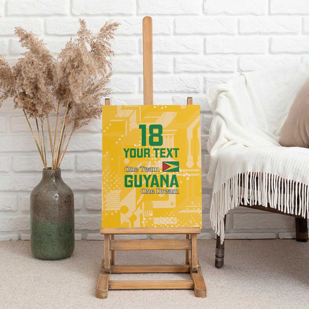 One Team One Game Guyana Football Custom Canvas Wall Art Pride Of Guyana Green Version - African Pride