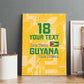 One Team One Game Guyana Football Custom Canvas Wall Art Pride Of Guyana Green Version - African Pride