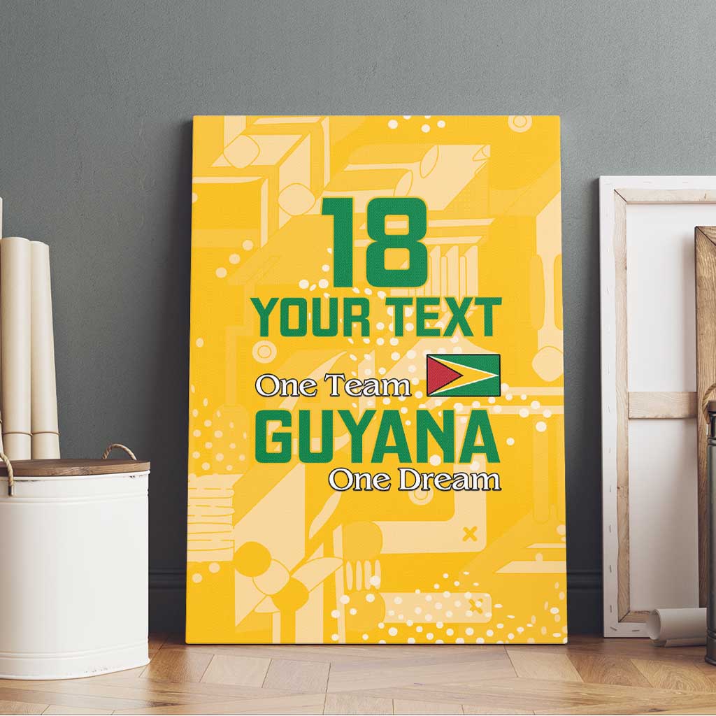 One Team One Game Guyana Football Custom Canvas Wall Art Pride Of Guyana Green Version - African Pride