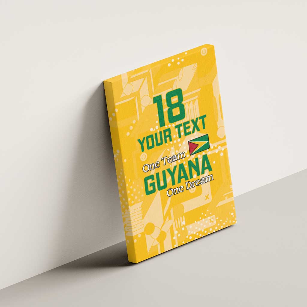 One Team One Game Guyana Football Custom Canvas Wall Art Pride Of Guyana Green Version - African Pride