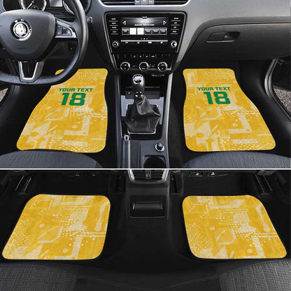 One Team One Game Guyana Football Custom Car Mats Pride Of Guyana Green Version - African Pride