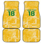 One Team One Game Guyana Football Custom Car Mats Pride Of Guyana Green Version - African Pride