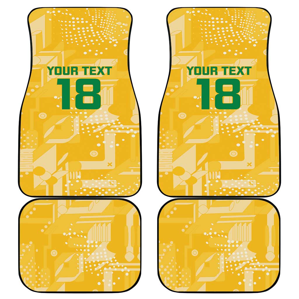 One Team One Game Guyana Football Custom Car Mats Pride Of Guyana Green Version - African Pride