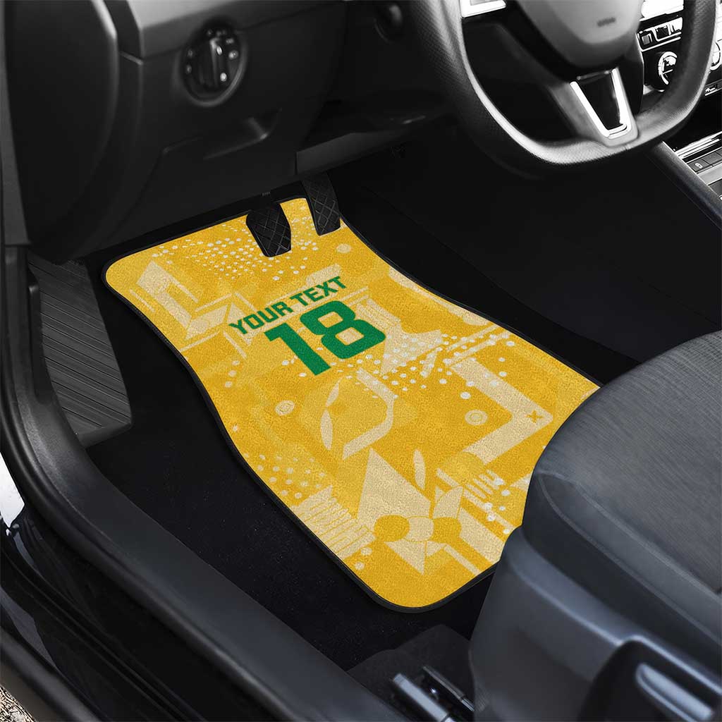 One Team One Game Guyana Football Custom Car Mats Pride Of Guyana Green Version - African Pride