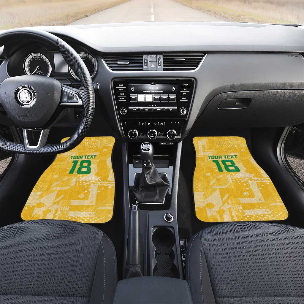 One Team One Game Guyana Football Custom Car Mats Pride Of Guyana Green Version - African Pride