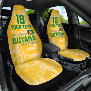 One Team One Game Guyana Football Custom Car Seat Cover Pride Of Guyana Green Version - African Pride