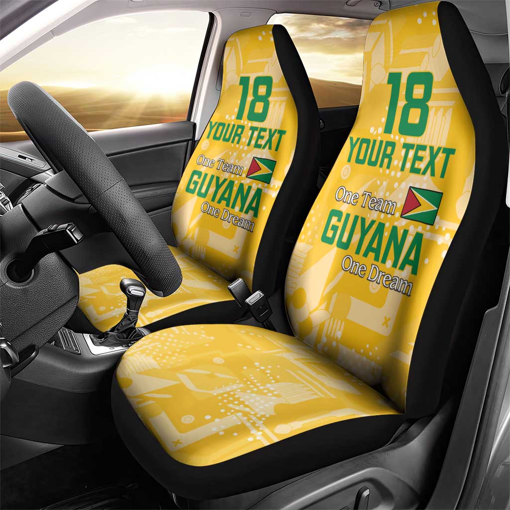 One Team One Game Guyana Football Custom Car Seat Cover Pride Of Guyana Green Version - African Pride