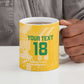 One Team One Game Guyana Football Custom Ceramic Mug Pride Of Guyana Yellow Version