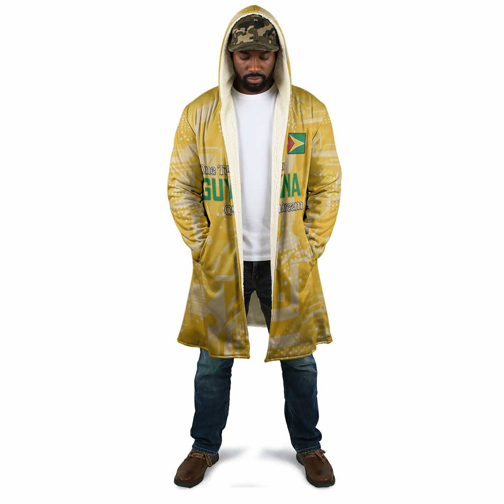 One Team One Game Guyana Football Custom Cloak Pride Of Guyana Yellow Version