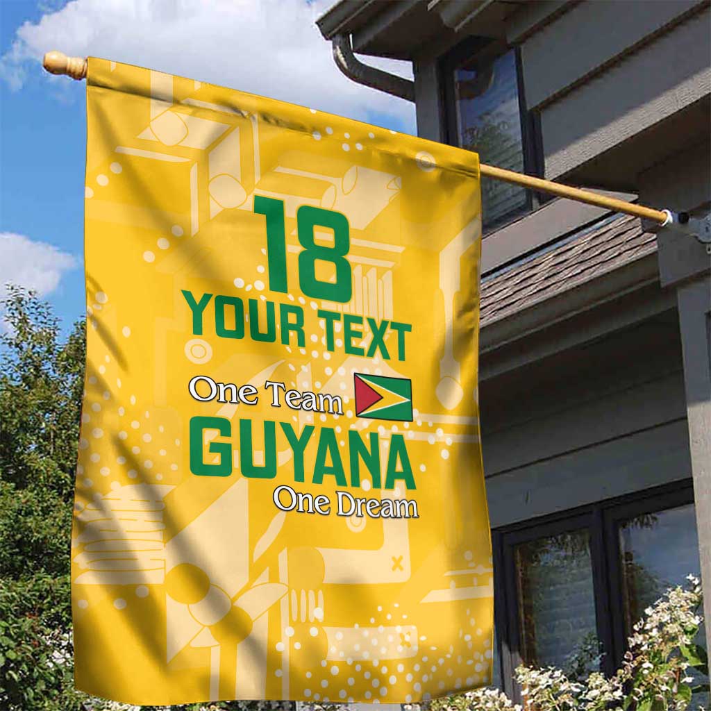 One Team One Game Guyana Football Custom Garden Flag Pride Of Guyana Green Version - African Pride