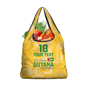 One Team One Game Guyana Football Custom Grocery Bag Pride Of Guyana Green Version - African Pride