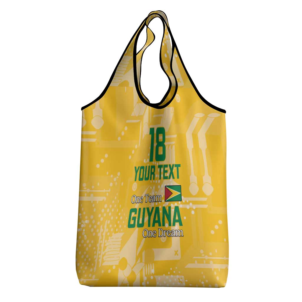 One Team One Game Guyana Football Custom Grocery Bag Pride Of Guyana Green Version - African Pride