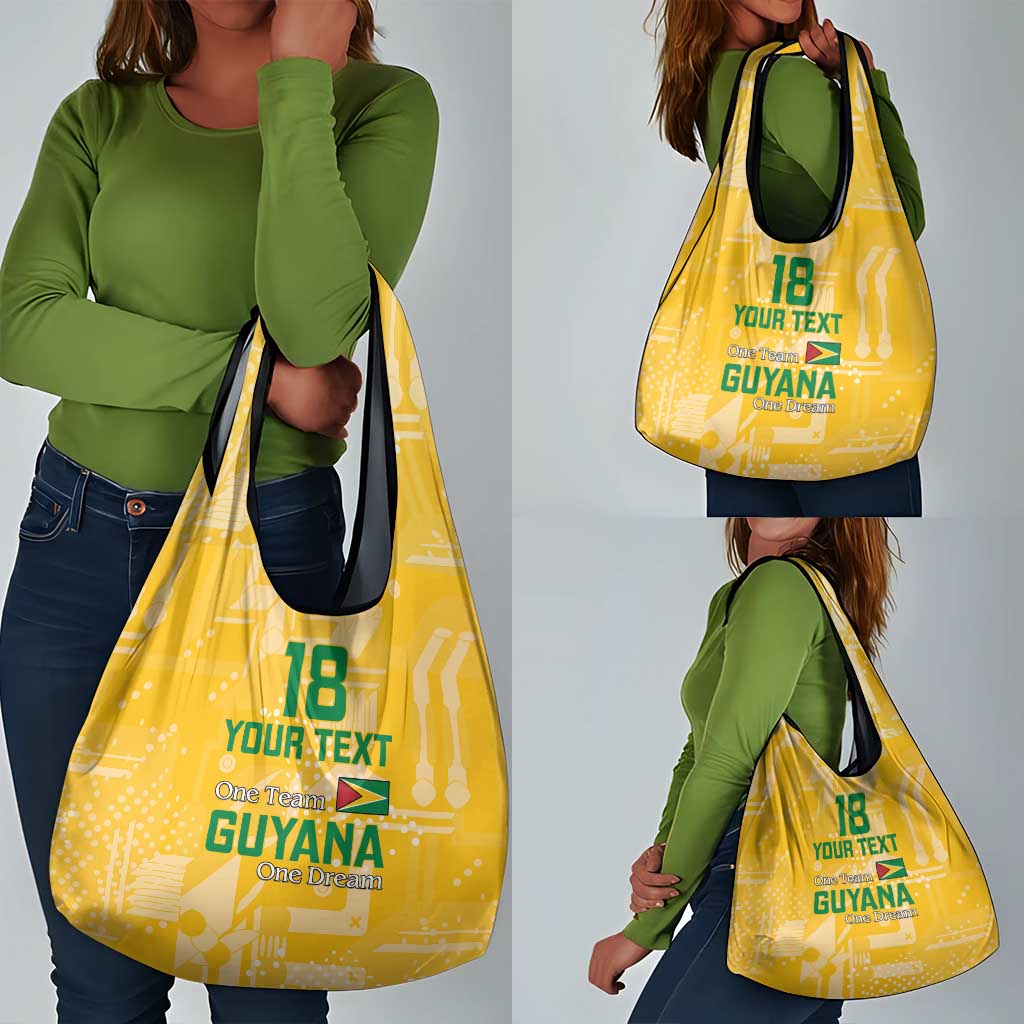 One Team One Game Guyana Football Custom Grocery Bag Pride Of Guyana Green Version - African Pride