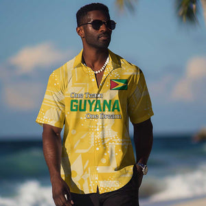 One Team One Game Guyana Football Custom Hawaiian Shirt Pride Of Guyana Green Version - African Pride