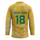One Team One Game Guyana Football Custom Hockey Jersey Pride Of Guyana Yellow Version