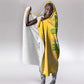 One Team One Game Guyana Football Custom Hooded Blanket Pride Of Guyana Green Version - African Pride
