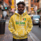One Team One Game Guyana Football Custom Hoodie Pride Of Guyana Green Version - African Pride