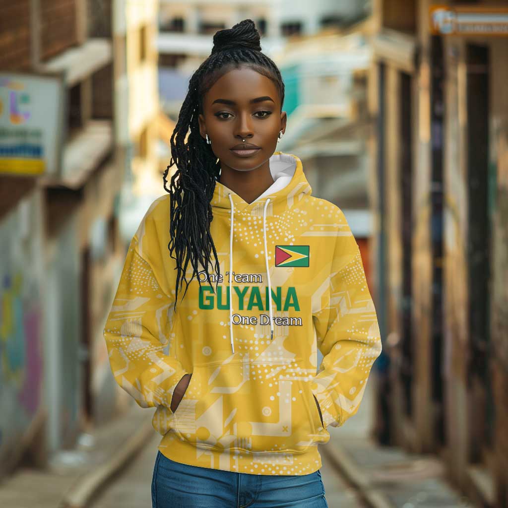 One Team One Game Guyana Football Custom Hoodie Pride Of Guyana Green Version - African Pride