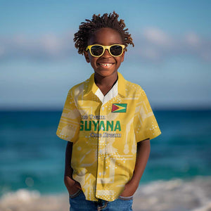One Team One Game Guyana Football Custom Kid Hawaiian Shirt Pride Of Guyana Green Version - African Pride