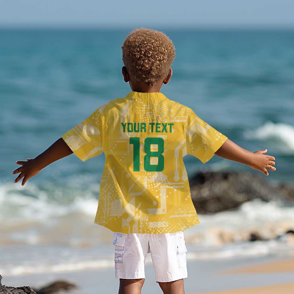One Team One Game Guyana Football Custom Kid Hawaiian Shirt Pride Of Guyana Green Version - African Pride