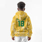 One Team One Game Guyana Football Custom Kid Hoodie Pride Of Guyana Green Version - African Pride