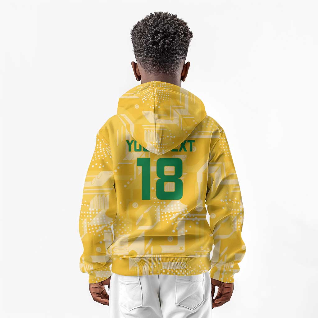 One Team One Game Guyana Football Custom Kid Hoodie Pride Of Guyana Green Version - African Pride