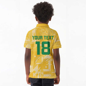 One Team One Game Guyana Football Custom Kid Polo Shirt Pride Of Guyana Green Version - African Pride