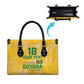 One Team One Game Guyana Football Custom Leather Bag Pride Of Guyana Yellow Version