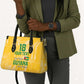 One Team One Game Guyana Football Custom Leather Bag Pride Of Guyana Yellow Version