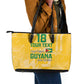 One Team One Game Guyana Football Custom Leather Tote Bag Pride Of Guyana Green Version - African Pride