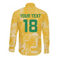 One Team One Game Guyana Football Custom Long Sleeve Button Shirt Pride Of Guyana Green Version - African Pride