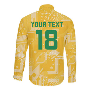 One Team One Game Guyana Football Custom Long Sleeve Button Shirt Pride Of Guyana Green Version - African Pride