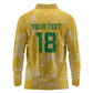 One Team One Game Guyana Football Custom Long Sleeve Polo Shirt Pride Of Guyana Green Version - African Pride