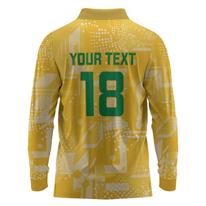 One Team One Game Guyana Football Custom Long Sleeve Polo Shirt Pride Of Guyana Green Version - African Pride