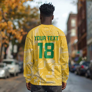 One Team One Game Guyana Football Custom Long Sleeve Shirt Pride Of Guyana Green Version - African Pride