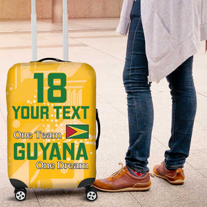 One Team One Game Guyana Football Custom Luggage Cover Pride Of Guyana Green Version - African Pride