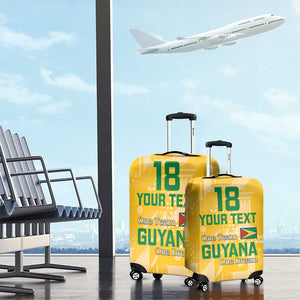 One Team One Game Guyana Football Custom Luggage Cover Pride Of Guyana Green Version - African Pride