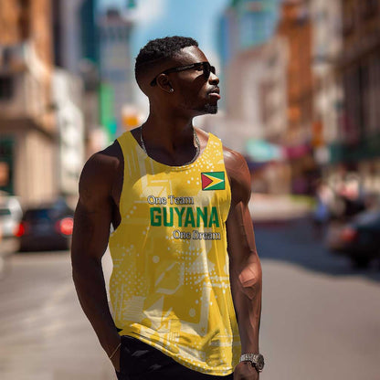 One Team One Game Guyana Football Custom Men Tank Top Pride Of Guyana Green Version - African Pride