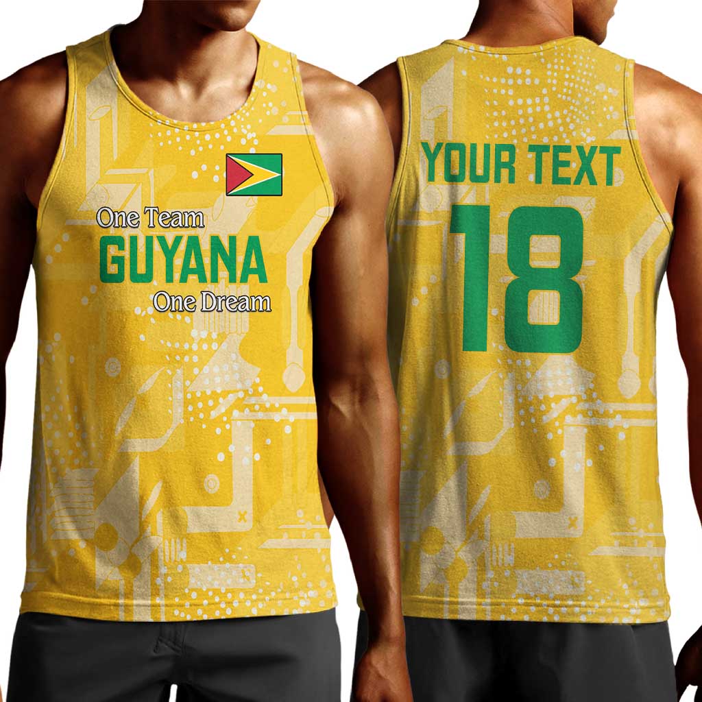 One Team One Game Guyana Football Custom Men Tank Top Pride Of Guyana Green Version - African Pride