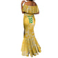 One Team One Game Guyana Football Custom Mermaid Dress Pride Of Guyana Green Version - African Pride